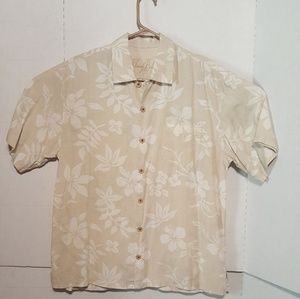 Tommy Bahama Silk Button Up Mens Shirt Size Large